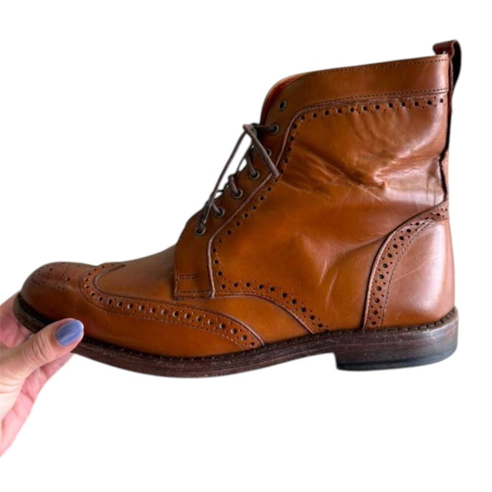 Allen Edmonds Dalton Wingtip Walnut Brown Leather Shoes Size 9 - Picture 2 of 8